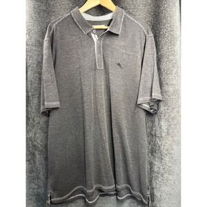 Tommy Bahama Mens XXL TTG Button Down Shirt Gray Stripe Casual Comfort